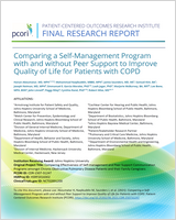 Cover of Comparing a Self-Management Program with and without Peer Support to Improve Quality of Life for Patients with COPD