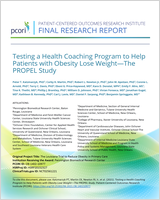 Cover of Testing a Health Coaching Program to Help Patients with Obesity Lose Weight—The PROPEL Study
