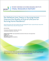 Cover of Do Palliative Care Teams in Nursing Homes Improve the Quality of End-of-Life Care for Nursing Home Residents?
