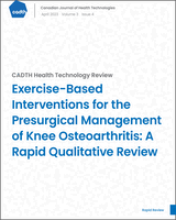 Cover of Exercise-Based Interventions for the Presurgical Management of Knee Osteoarthritis: A Rapid Qualitative Review