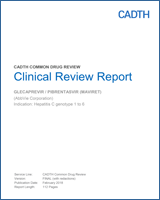 Cover of Clinical Review Report: Glecaprevir / Pibrentasvir (Maviret)