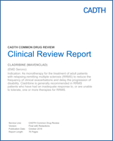 Cover of Clinical Review Report: Cladribine (Mavenclad)