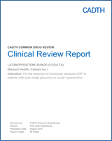 Cover of Clinical Review Report: Latanoprostene Bunod (Vyzulta)