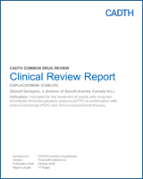 Cover of Clinical Review Report: Caplacizumab (Cablivi)