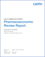 Cover of Pharmacoeconomic Review Report: Eliglustat (Cerdelga)